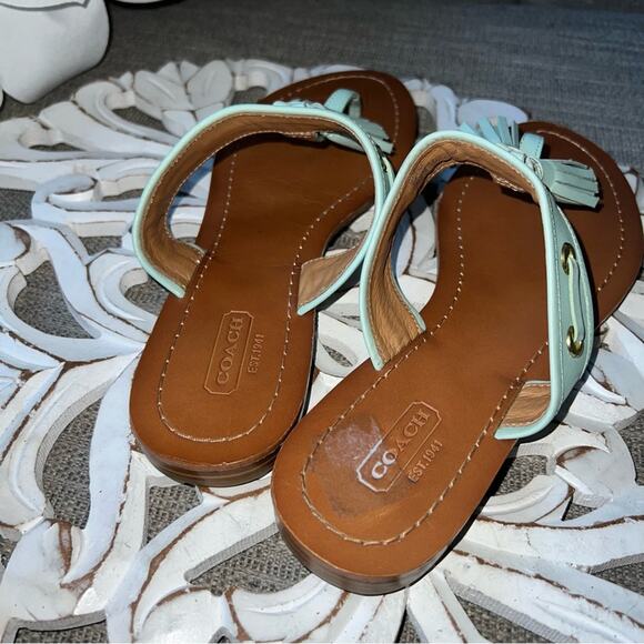 Coach Sheena Tassel Flip Flop Sandals Shoes Women’s 8.5 - Picture 5 of 9